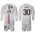 Camisola Paris Saint-Germain Lionel Messi 30 Criança Equipamento Segundo 2021-2022 Manga Comprida